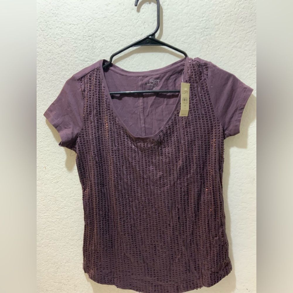 NWT Ann Taylor LOFT Beaded Top XS/P
